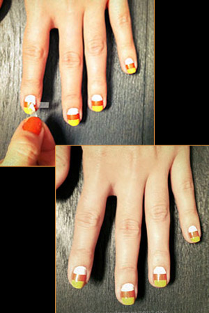 Candy Corn Nails from The Beauty Department