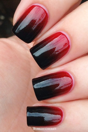 Blood Red Nails From Luna Loves Chocolate
