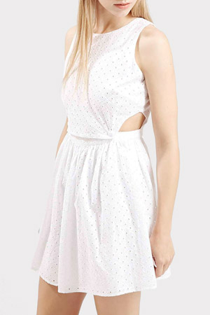 TopShop Embroidered Pinafore Sundress, $70
