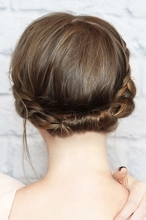 Quick Rolled Braid Updo