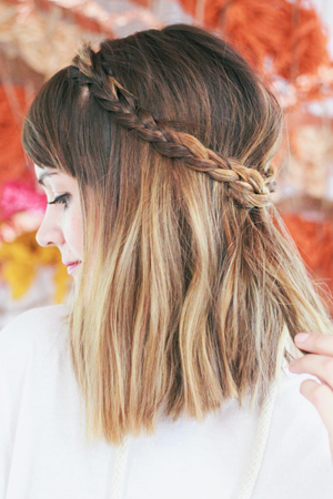 Half Up Braided Crown